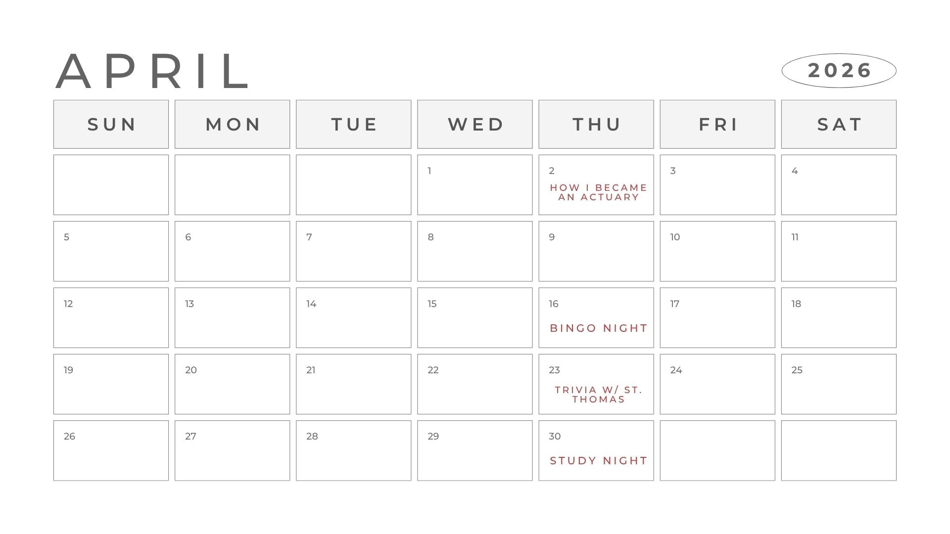 Actuary Club Spring 2026 Calendar (2)